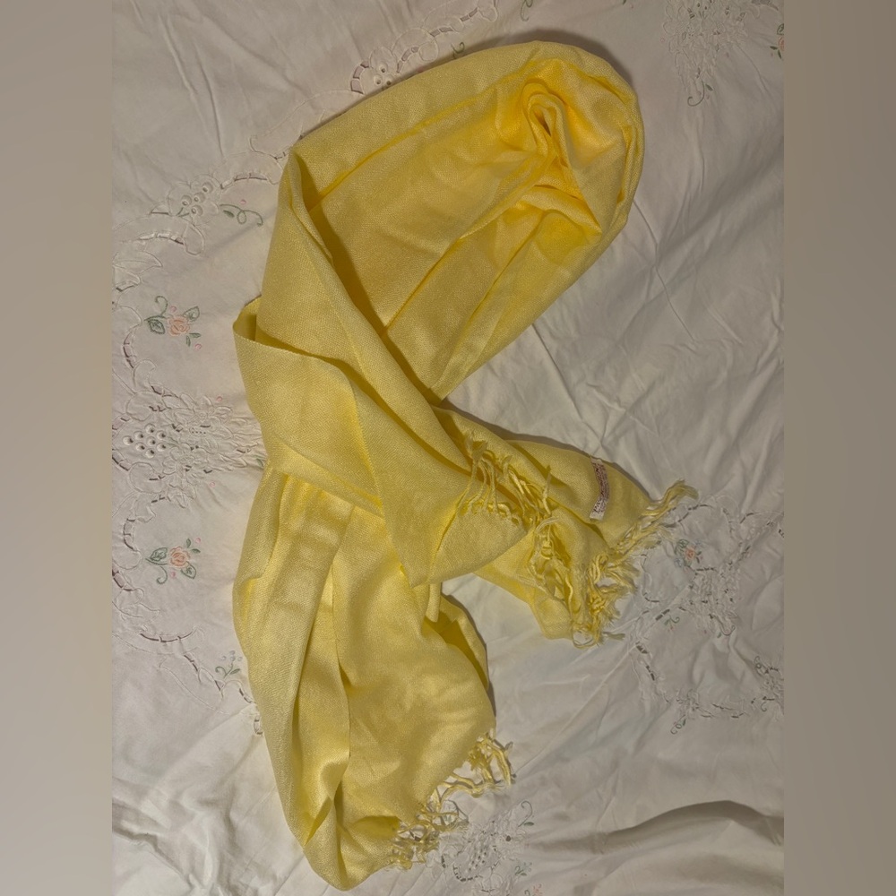Beautiful Sunny Yellow Pashmina Scarf, wrap
